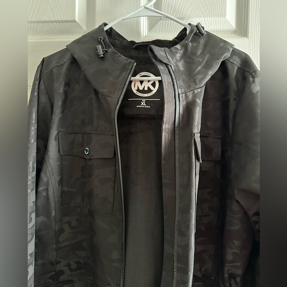Michael Kors Black Camouflage Jacket XL